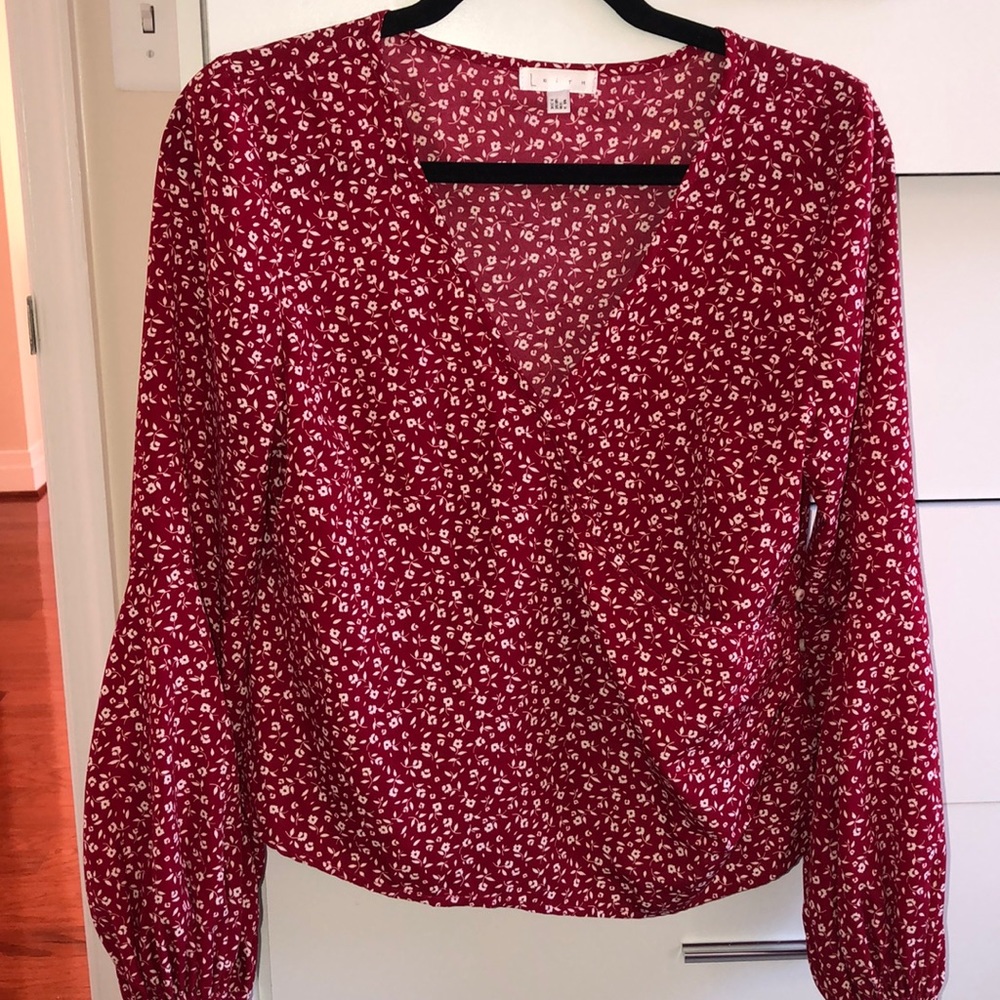 Leith Floral Blouse Top